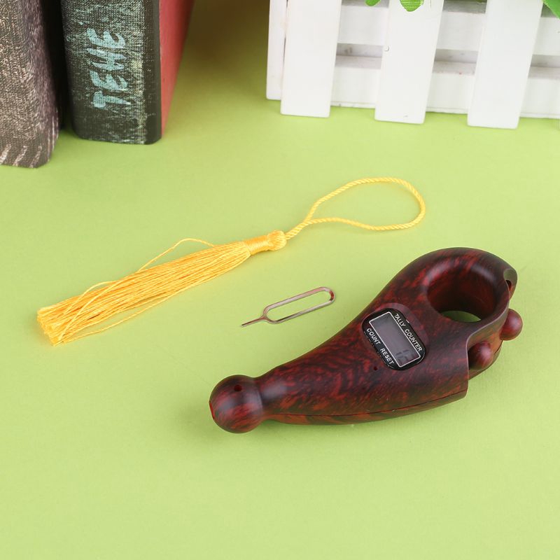 Đồ chơi máy đếm hạt màu gỗ đoe ngón tay giúp giảm căng thẳng/niệm phật