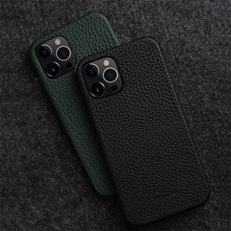 Ốp Điện Thoại Bằng Da Bò Thật Sang Trọng Cho iPhone 12 Pro Max 11 Pro Max 12 Mini 13 Pro