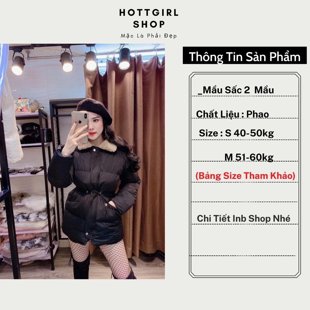 Áo khoác phao nữ cổ lông siệu mịn,dây rút triết eo cao cấp của Hottgirl Secret mẫu mới nhất 2021 đã về chị em ơi | BigBuy360 - bigbuy360.vn