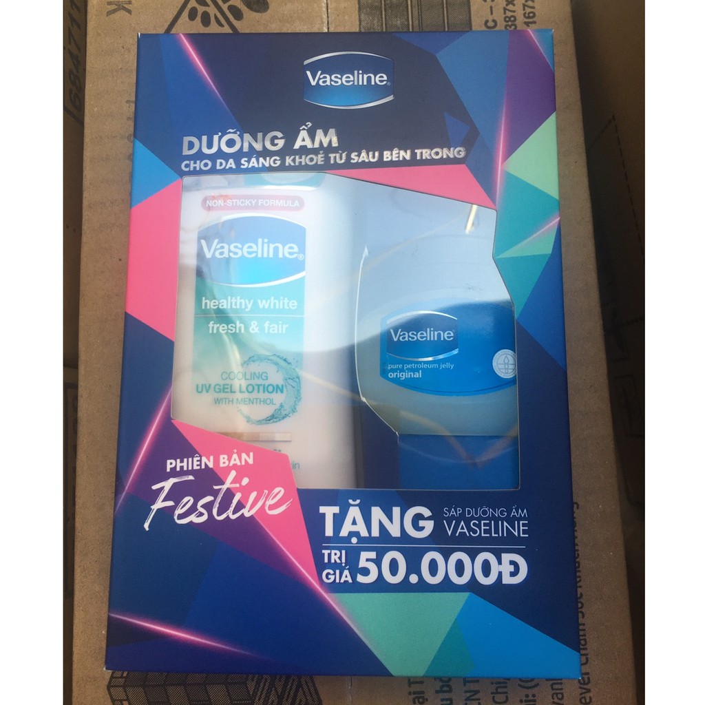 Sữa dưỡng thể vaseline 200ml tặng sáp dưỡng vaseline