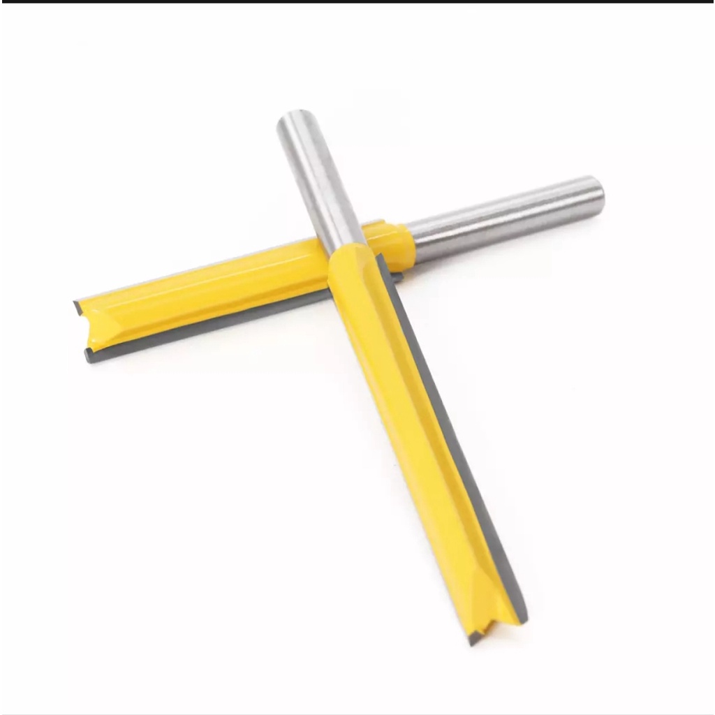Mũi phay gỗ phay rãnh thẳng, Thân bằng thép cứng và cacbua hạt, cốt 6.35mm