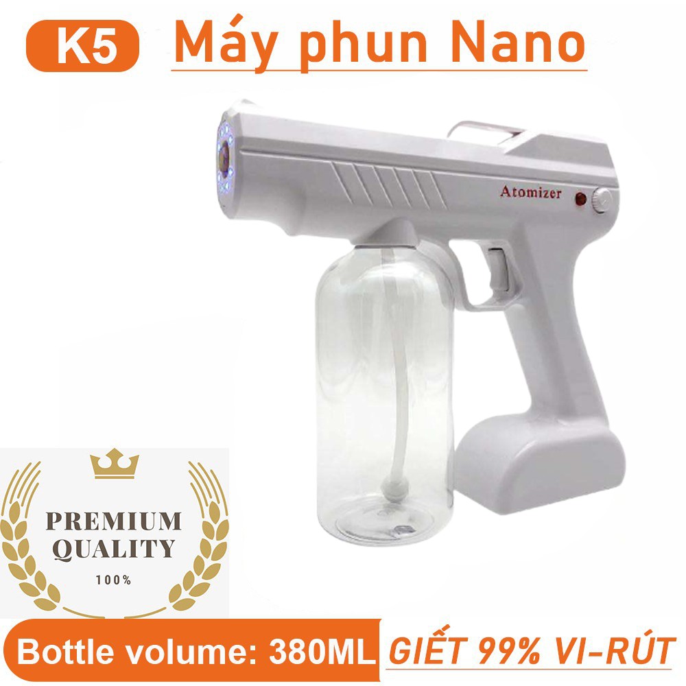 Máy khử khuẩn cầm tay Nanomax - Súng xịt khử khuẩn cầm tay Atomizer an toàn, tiện lợi - Bảo hành 6 tháng