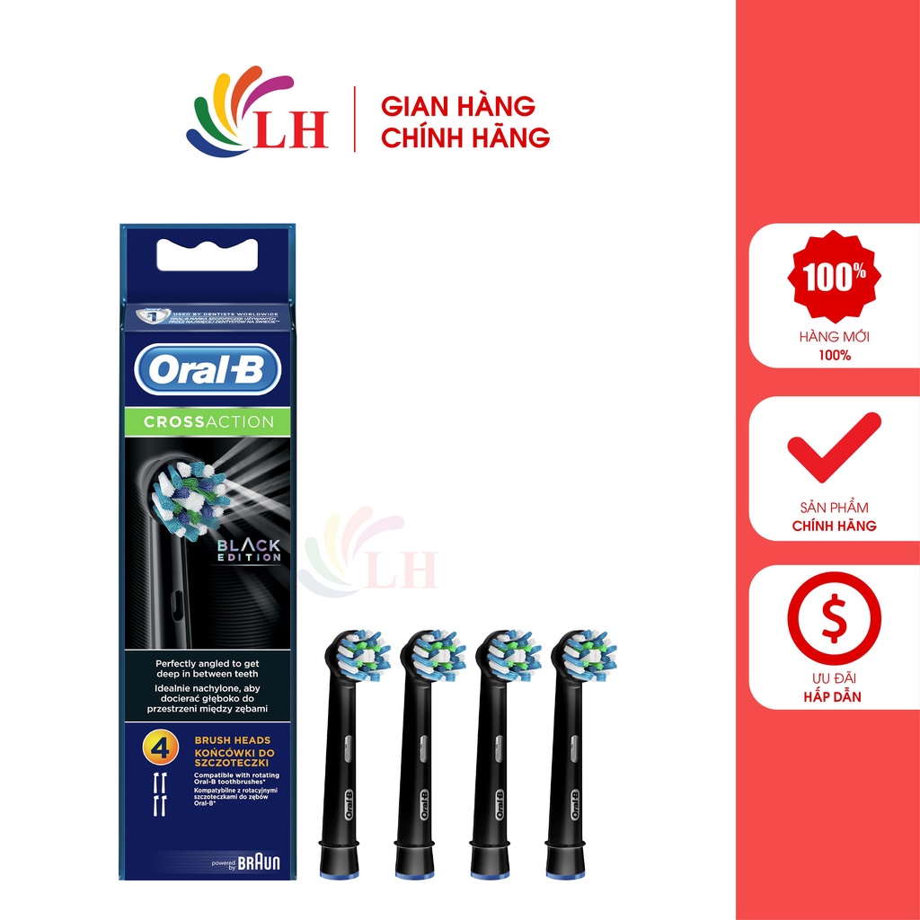 Đầu bàn chải thay thế bàn chải điện Oral-B CrossAction - Thiết kế nhỏ gọn