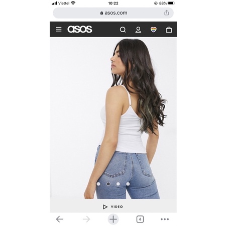Áo thun asos cổ V  thun lụa bigsize