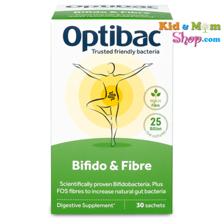 Men Optibac Probiotics màu xanh trị táo bón 30 gói