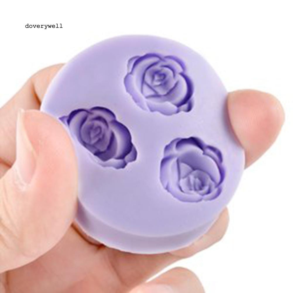 Khuôn silicon hình hoa hồng dùng làm bánh đa năng