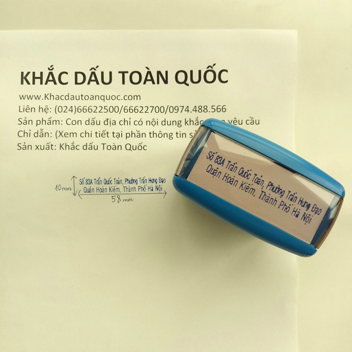 Khắc dấu Địa Chỉ có nội dung theo yêu cầu