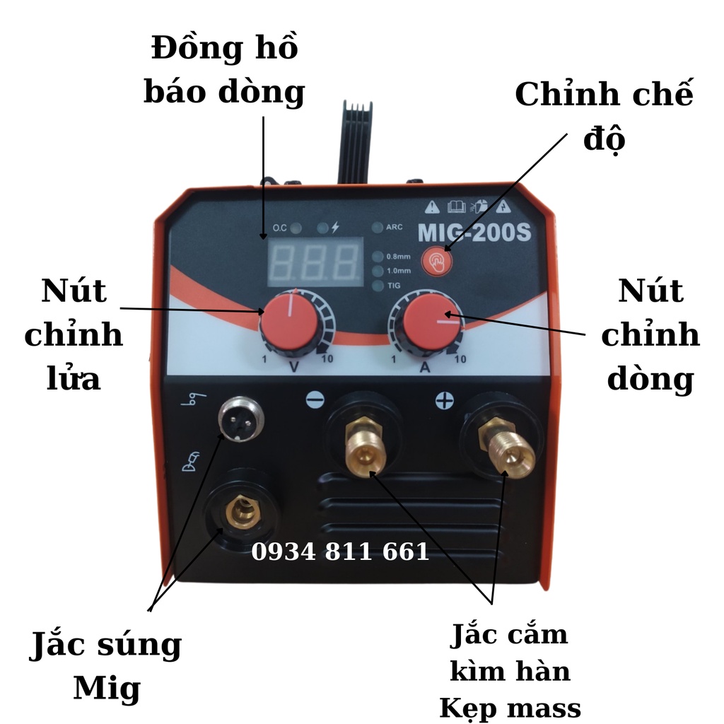 Máy hàn mig 3 chức năng Mig 200s Lin colnzonter