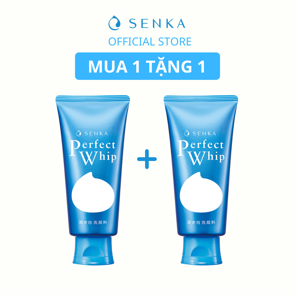 [MUA 1 TẶNG 1] Sữa rửa mặt tạo bọt chiết xuất tơ tằm trắng Senka Perfect Whip 120g