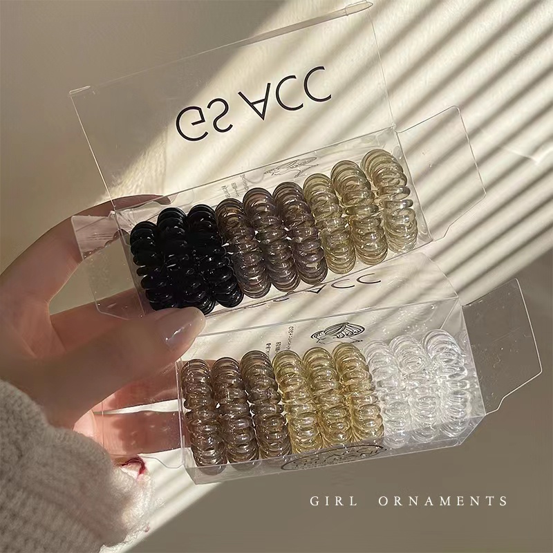 Set 9 Dây Buộc Tóc Lò Xo Co Giãn Thời Trang Cho Nữ