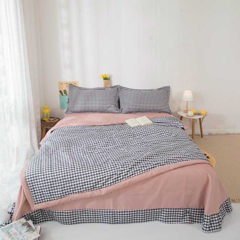 Bộ chăn ga gối 4 món cottong đũi( chăn hè) đủ size