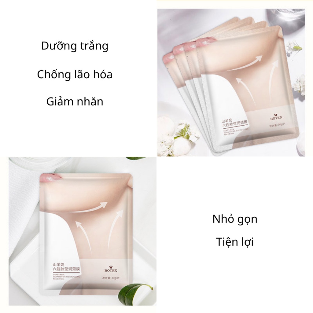 Mặt nạ cổ sữa dê BOTEX chống lão hóa giảm nhăn dưỡng trắng nội địa Trung