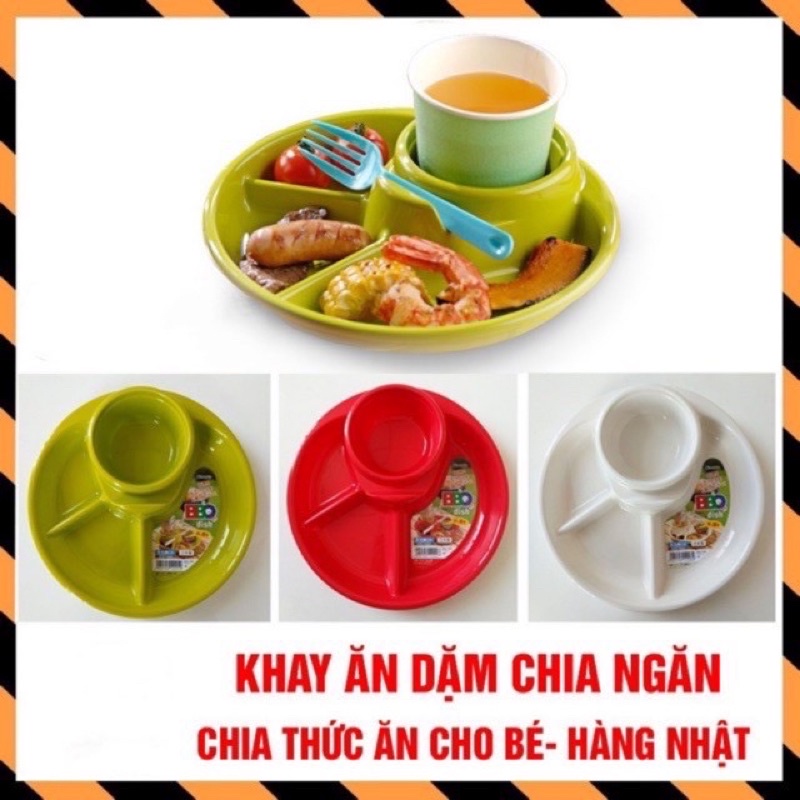 Khay Tròn Chia Ngăn Ăn Dặm Inomata - Hàng Nội Địa Nhật