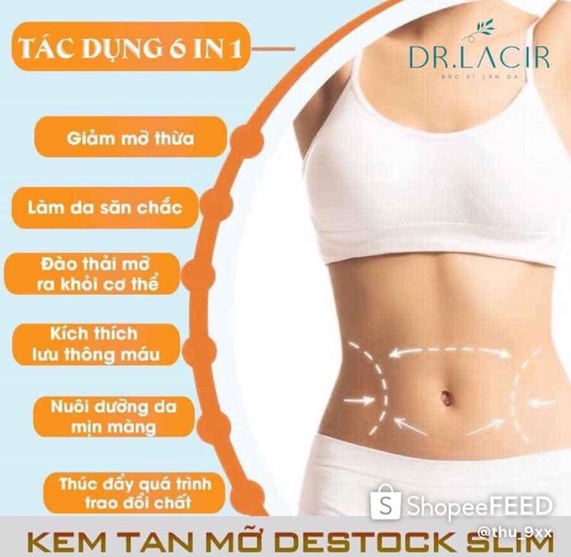 Gen Nịt Bụng Dr.Slim Và Kem Tan Mỡ Destock Dr.Lacir Đánh Tan Mỡ Trong Tích Tắc
