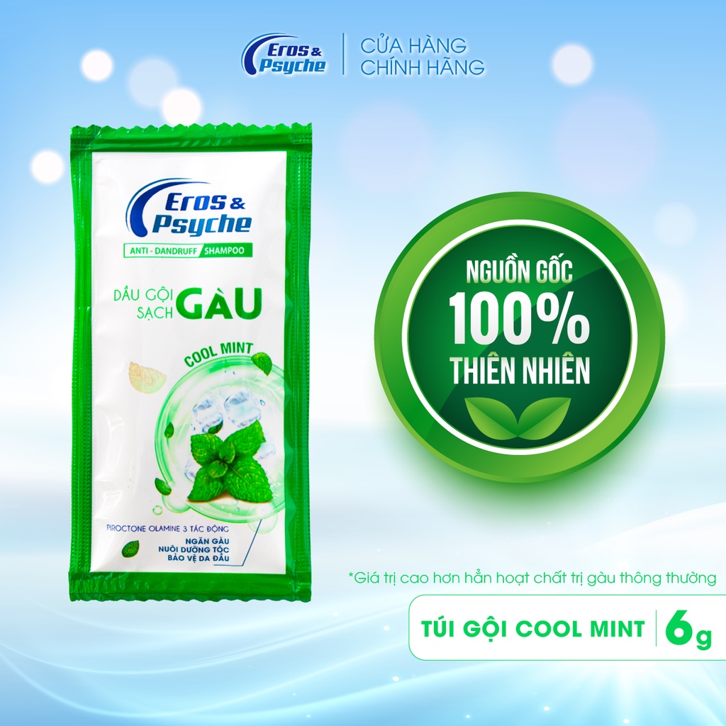 Dầu Gội Eros & Psyche sạch gàu hương bạc hà mát lạnh 6g