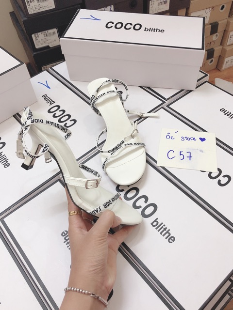 C57: ( ảnh thật) sandal quai mảnh gót nhọn 5p