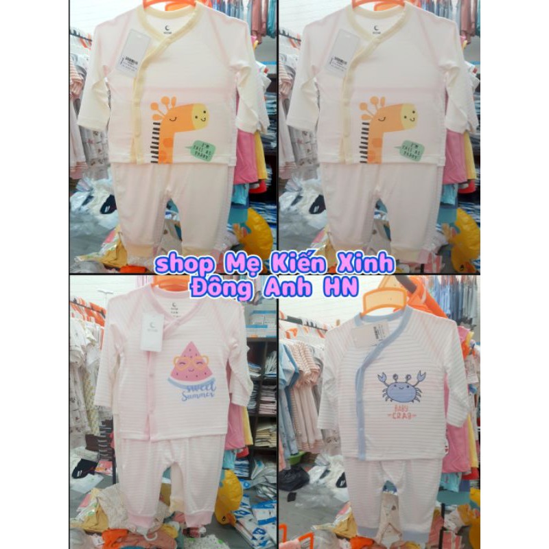 MOON VN - Sale off 30% bộ sơ sinh cài chéo chính hãng cho bé