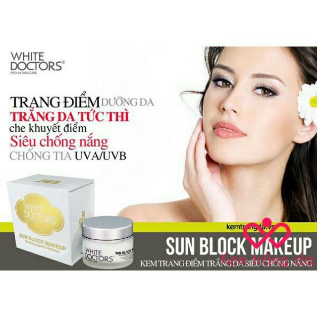 Kem White Doctor trang điểm chống nắng sun block Make Up