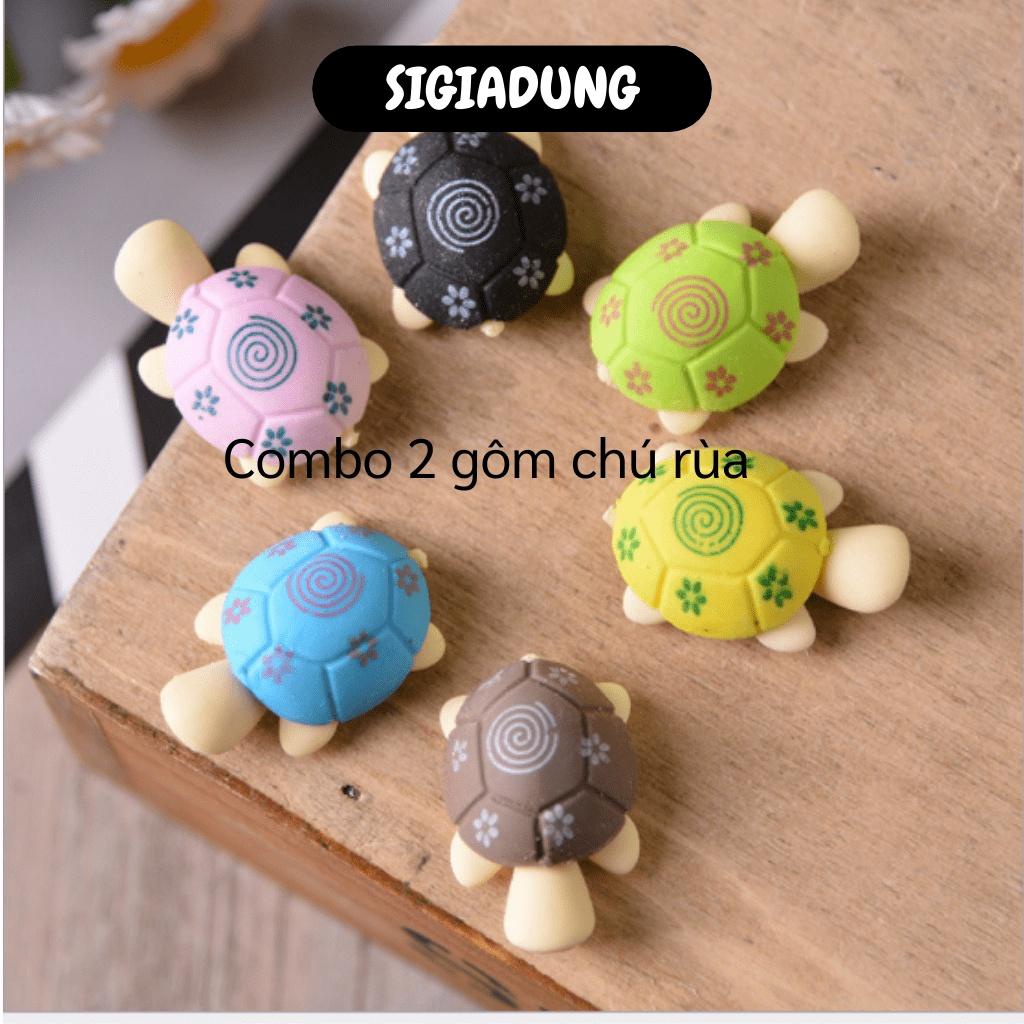 [SGD] Gôm Tẩy Cute - Combo Cục Gôm Tẩy Bút Chì Hình Chú Rùa Nhiều Màu Cho Bé 8233