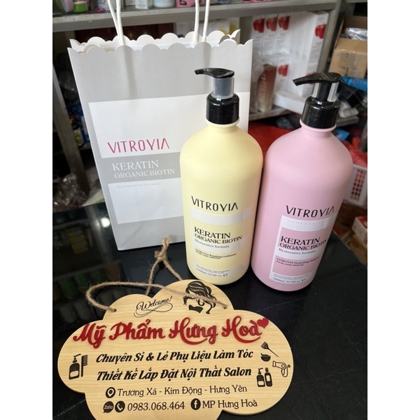 Dầu gội dưỡng sinh VITROYIA KERATIN & BIOTIN dành cho tóc hư tổn nặng