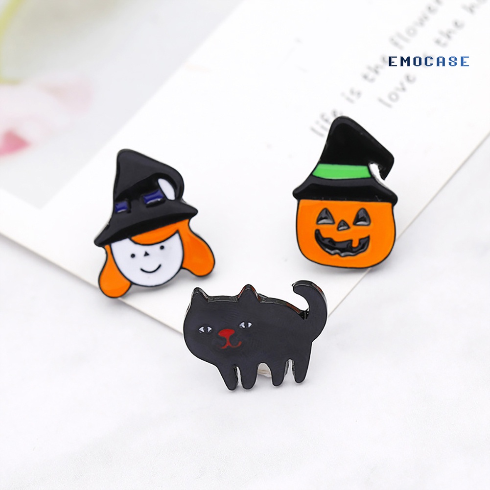 Huy Hiệu Cài Áo Hình Mèo Và Bí Ngô Đáng Yêu