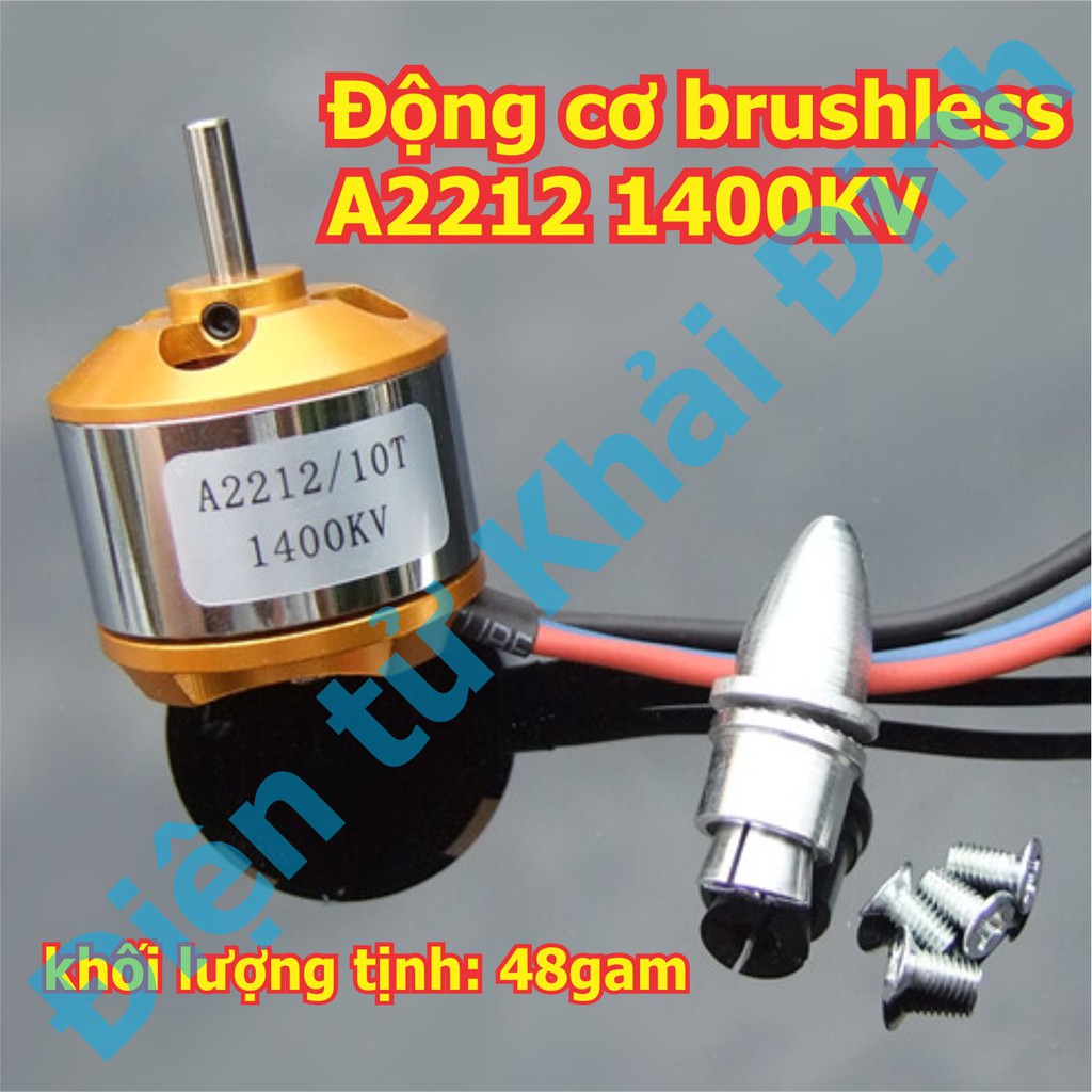 Động cơ brushless, không chổi than máy bay UAV mô hình A2212 1400KV kde5478