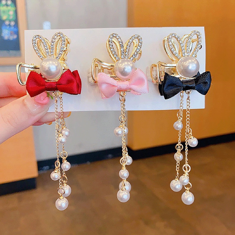 Kẹp Tóc Tua Rua Hình Tai Thỏ Đáng Yêu Cho Bé Gái  timetunnel