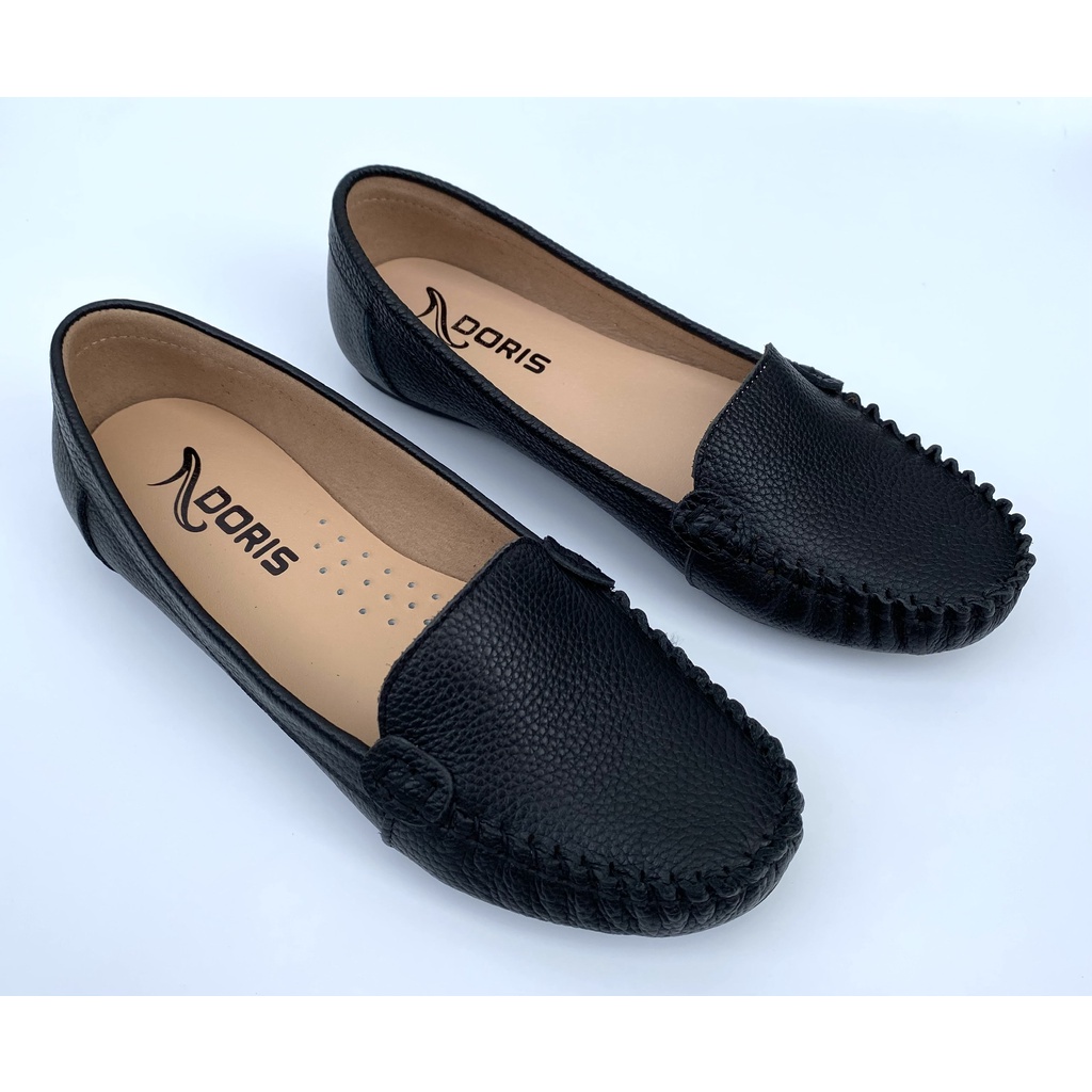 Giày Búp Bê Mọi Đế Bệt Da Bò Thật DORIS DR011