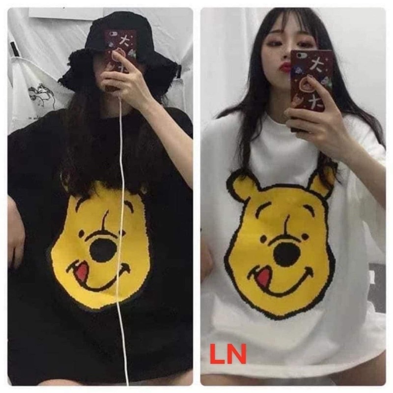 Áo phông đầu gấu vàng lè lưỡi DA6