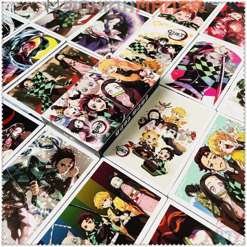 Lomo card hộp 30 thẻ truyện Kimetsu No Yaiba poster card Thanh gươm diệt quỷ Tanjiro Nezuko Zenitsu Tanjirou Inosuke