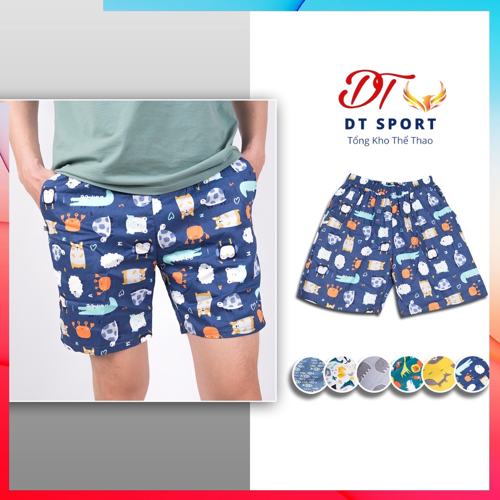 Quần đùi nam cartoon mặc nhà, đi chơi, du lịch ✔️ Vải trơn cao cấp ✔️ hàng xuất khẩu, giá rẻ . Mã HN002