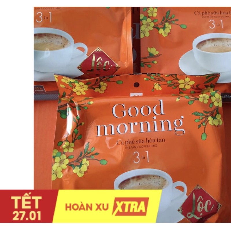 (Mẫu xuân) Cà phê sữa hòa tan Trần Quang Good Morning bịch 24 gói