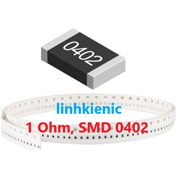 Điện trở dán (SMD) 1 Ohm, 0402, 1/16w, 5% [SET 50 CON]