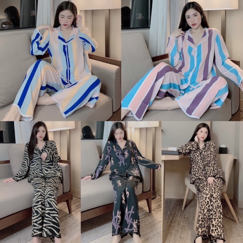 Đồ bộ Pijama - Form cánh dơi sóng tay dài quần dài cao cấp ❤️