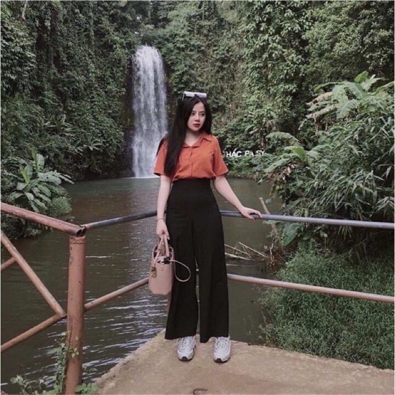 Quần nữ ống suông ống rộng đen be xám xanh than S M L XL 2XL | BigBuy360 - bigbuy360.vn
