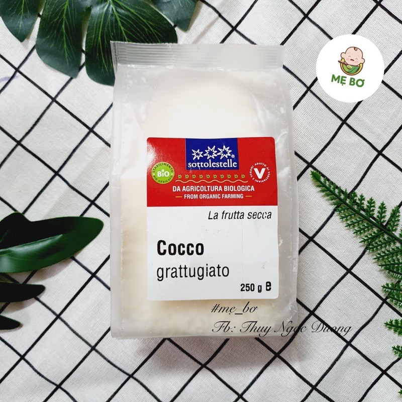 [SOTTO] VỤN DỪA HỮU CƠ Ý SOTTO (gói 250g)
