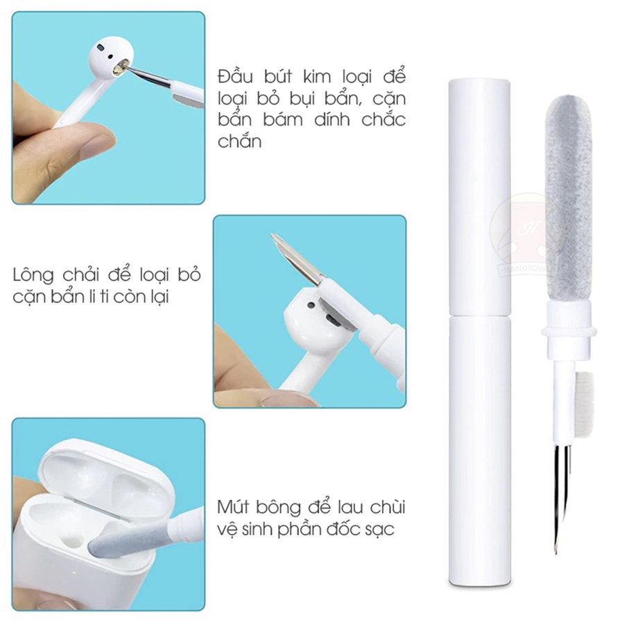 Bộ vệ sinh bàn phím máy tính laptop - vệ sinh tai nghe - vệ sinh airpod - làm sạch chân sạc lỗ loa điện thoại
