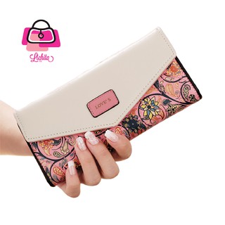[Hot Trend] Ví Dài Cầm Tay Love's Hoa Văn Phong Cách Hàn Quốc Cực Đẹp Nhiều Màu Đen Hồng Tím XanhTX0075-79