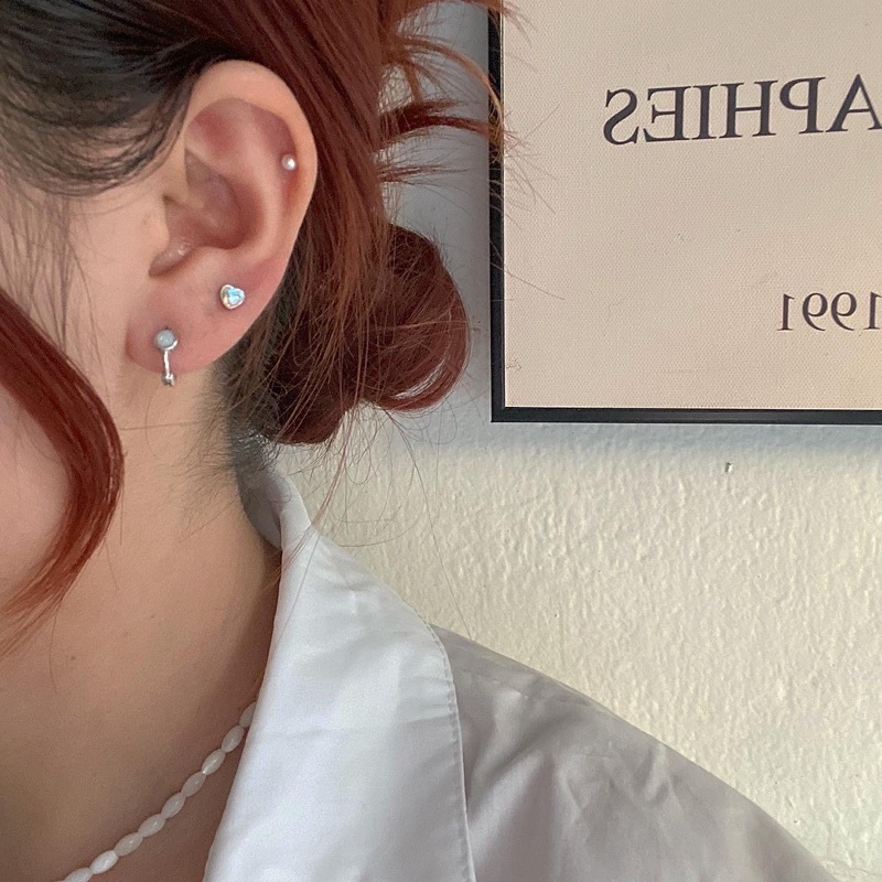 🇰🇷𝐯𝐞𝐥𝐯𝐞𝐭𝐩𝐢𝐧𝐤.𝐚𝐜𝐜 | Khuyên tai bạc 925 một chạm màu nhũ