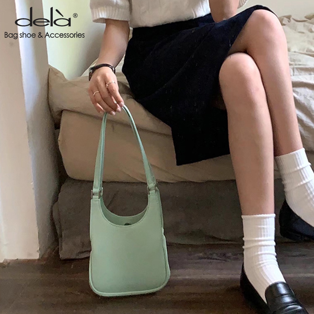 Dela Túi Xách Đeo Vai Mùa Hè Hình Chữ U In Họa Tiết Vỏ Quả Vải Có Dây Xích Phong Cách Hàn Quốc Dễ Phối Đồ Cho Nữ