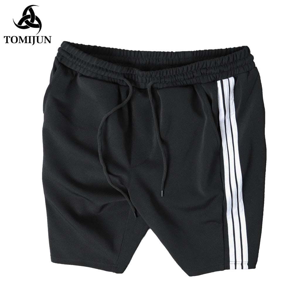 Quần short nam 3 sọc thể thao TOMIJUN Quần short unisex vải poly cao cấp mềm mịn, kiểu dáng năng động, trẻ trun - MQĐ3V