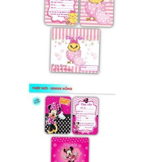 Thiệp mời sinh nhật, thôi nôi set 10 cái