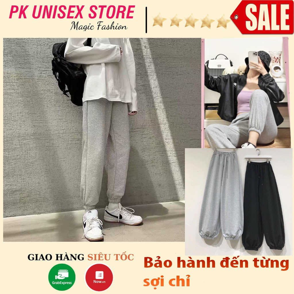 (HOT)Quần nỉ ống BOOM Unisex🔺  - Jogger thun trơn cạp chun dáng rộng, mặc ở nhà đi ngủ ulzzang HOT