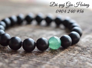 Vòng đá phong thuỷ Obsidian 8 ly