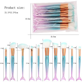 Bộ 10 cọ trang điểm lông mềm đa năng
