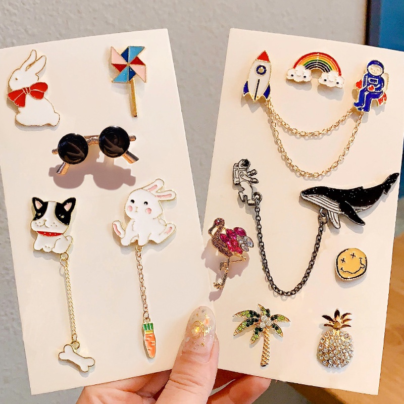 Ghim cài áo thiết kế kiểu dáng hoạt hình phong cách Nhật Bản hợp thời trang