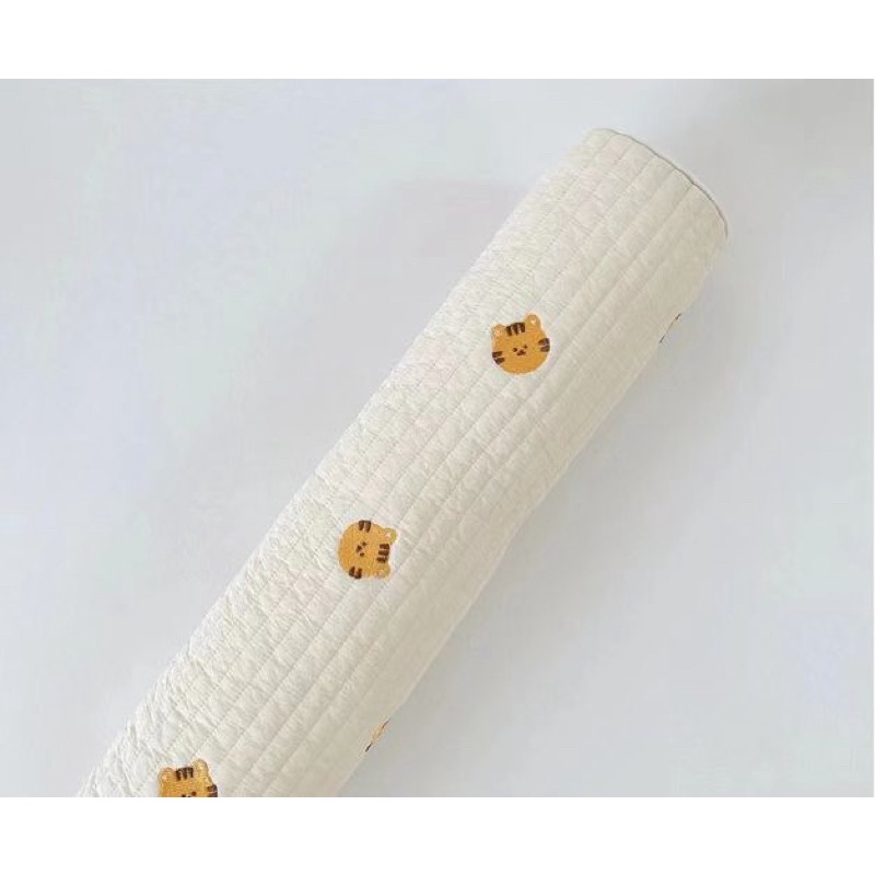 Gối Ôm Cotton Cao Cấp Cho Bé 65x10cm Thêu Hình Gấu Thỏ Style Hàn Quốc Decor (GO123)
