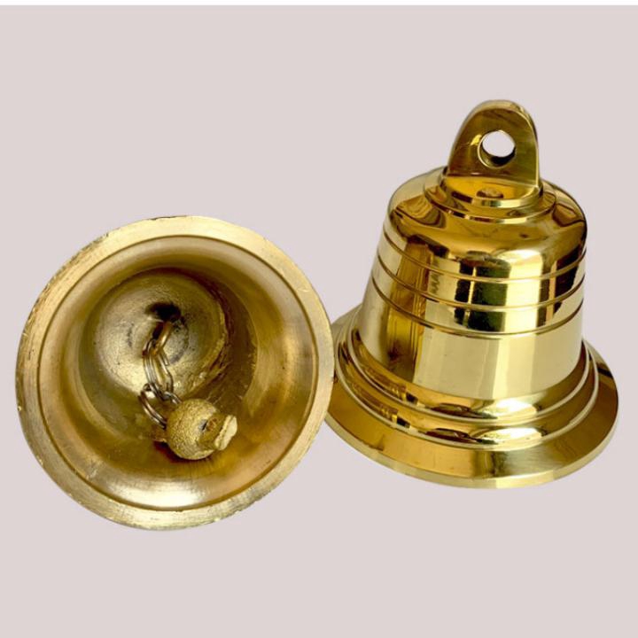 Chuông đồng phong thủy, Chuông đồng nhỏ Vàng Kim loại cho Nhà thờ 206723 loại nhỏ 3.8x4 cm