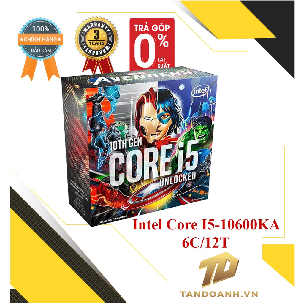 Bộ vi xử lý Intel Core I5-10600KA 6C/12T 12MB 4.10 GHz – 4.80 GHz (Avengers Edition) CHÍNH HÃNG