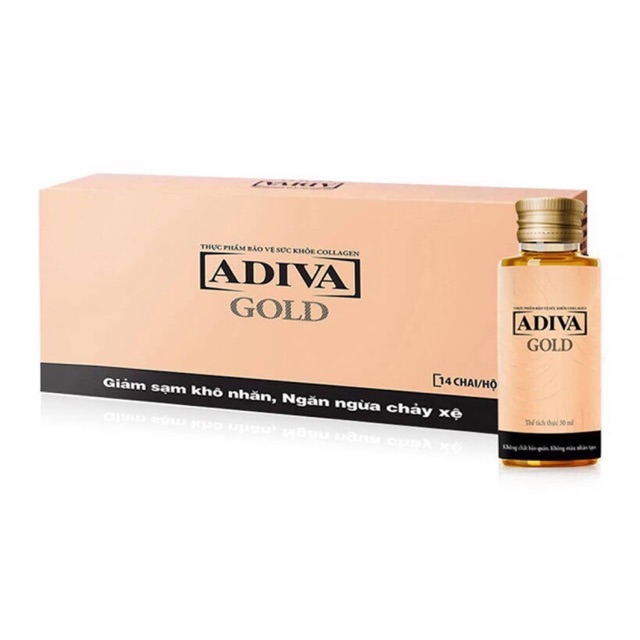 (CHÍNH HÃNG) 01 hộp GOLD ADIVA COLLAGEN THẾ HỆ MỚI (14 lọ/ hộp)